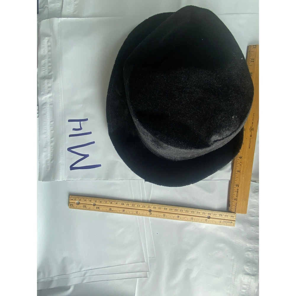 Black‎ Felt Bucket Hat Classic Vintage Style Winter Warm
